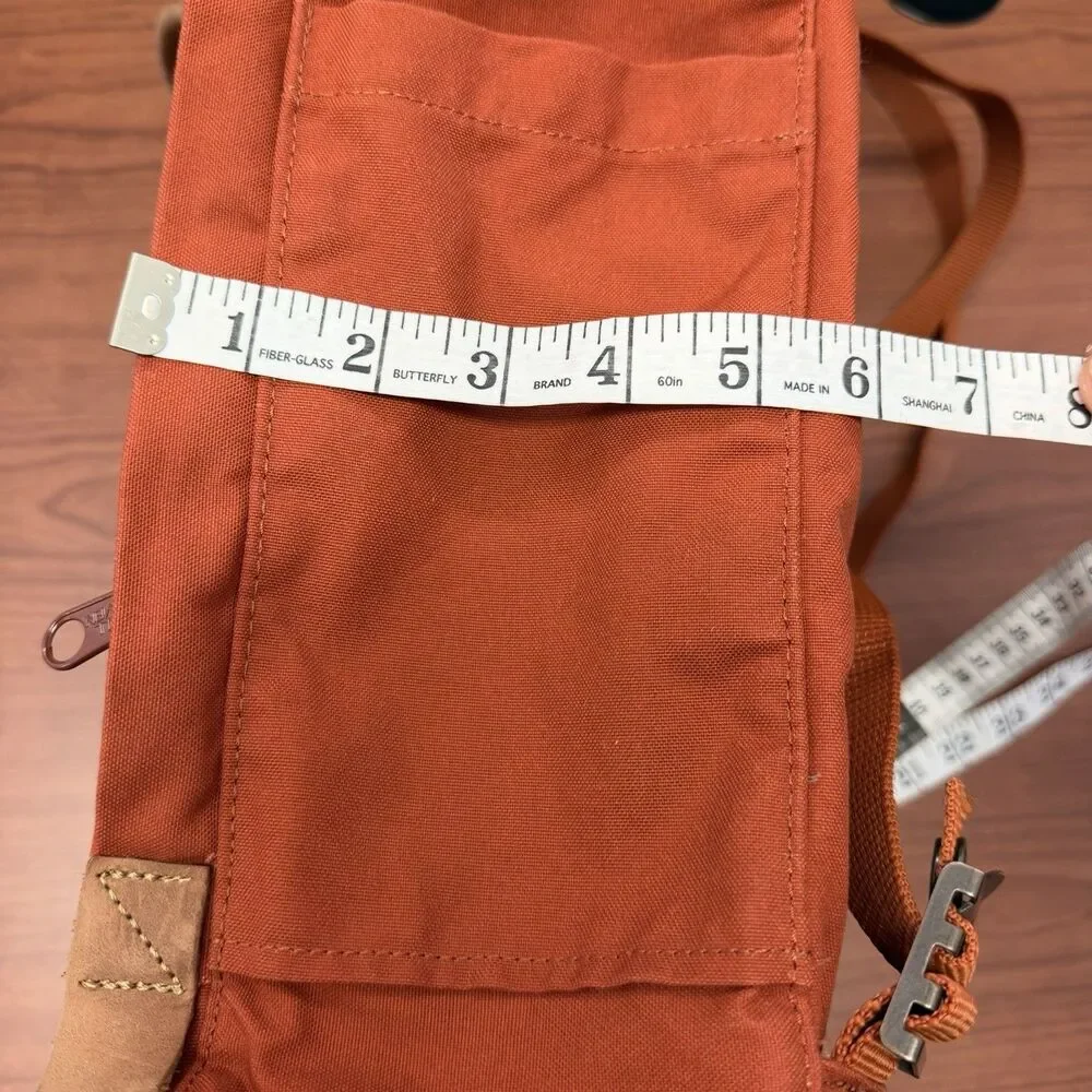 Fjallraven Kanken No. 2 G-1000 Burnt Orange Backpack Leather Handles Bag